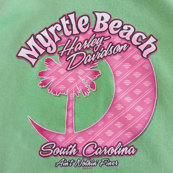 Harley Davidson South Carolina Myrtle Beach green hoodie Size XXL - Picture 8 of 11